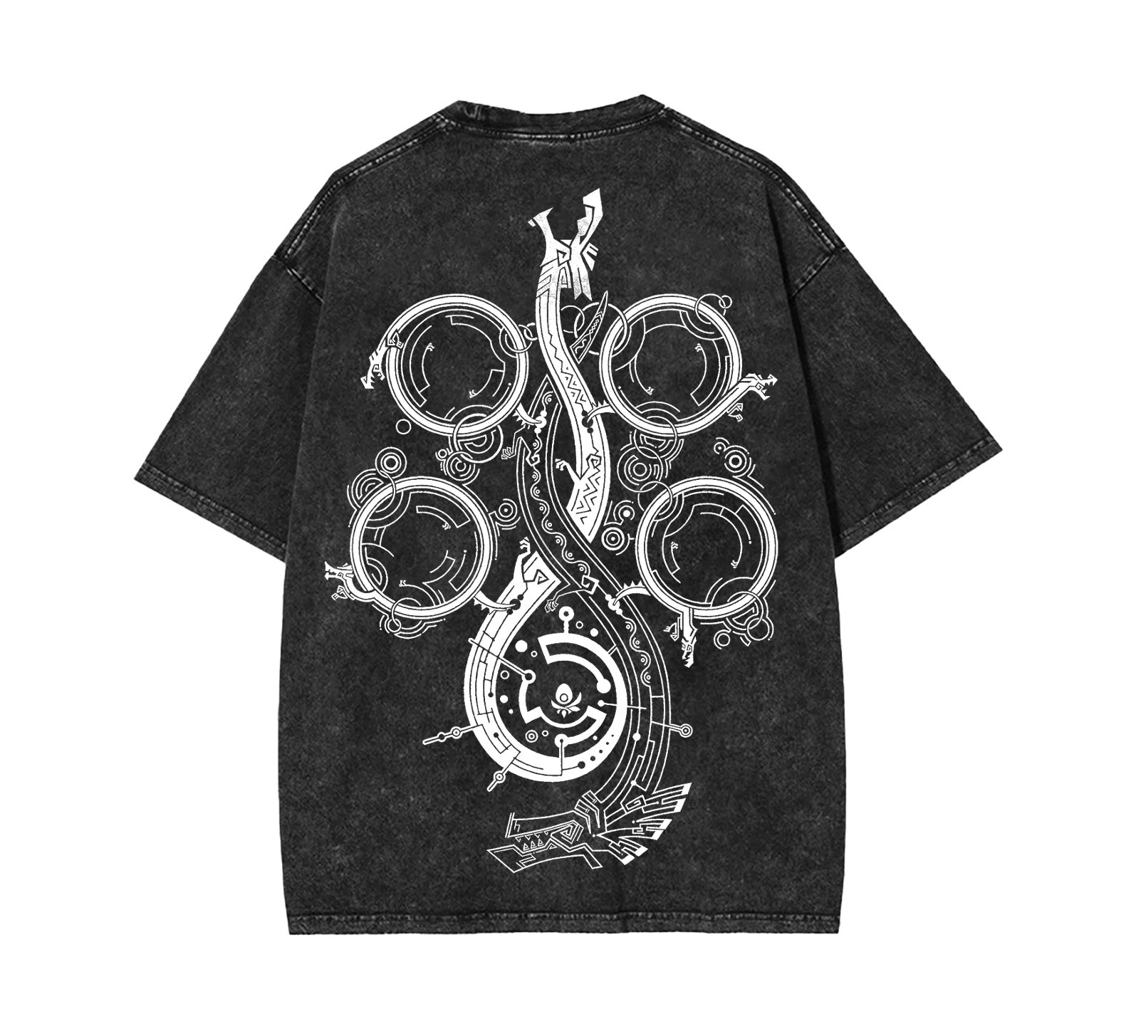 Monster Hunter Wilds 2 Sides Unisex Acid Washed Tee [TPR] - Image 3